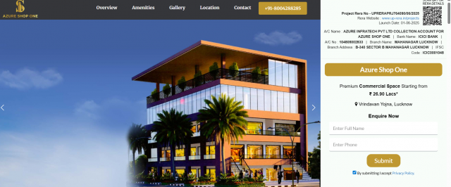 Commercial Property in Vrindavan Yojna Lucknow – Azure Shop One